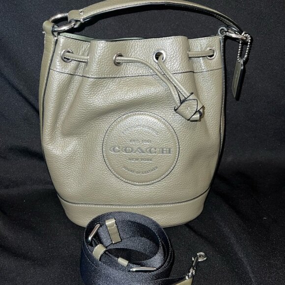 Coach Dempsey Bucket Bag Olive Green - Picture 1 of 14